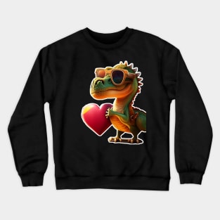 The Heart-Stealing T-Rex Valentine's Day Tee Crewneck Sweatshirt